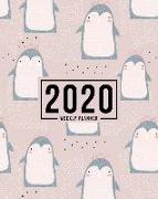 2020 Weekly Planner: January 1, 2020 to December 31, 2020: Weekly & Monthly View Planner, Organizer & Diary: Cute Penguins on Pink 824-2