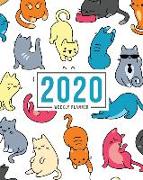 2020 Weekly Planner: January 1, 2020 to December 31, 2020: Weekly & Monthly View Planner, Organizer & Diary: Cute Cats 831-0