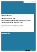Die Bedeutung von Geschlechterkonstruktionen in Bernhard Schlink's Roman "Der Vorleser"