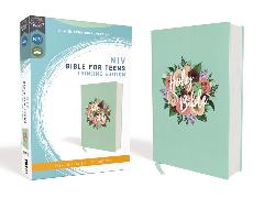NIV, Bible for Teens, Thinline Edition, Cloth over Board, Floral, Red Letter, Comfort Print