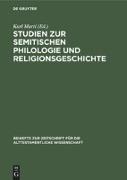Studien zur semitischen Philologie und Religionsgeschichte