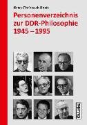 Personenverzeichnis zur DDR-Philosophie 1945-1995