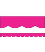 Simply Stylish Tropical Hot Pink Scalloped Borders