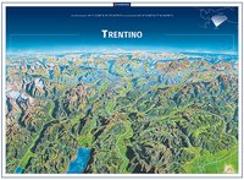KOMPASS Panorama-Poster Trentino, Trento