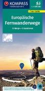 KOMPASS Fernwegekarte Fernwanderwege Europa, Long-Distance-Paths Europe 1:4 Mio