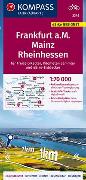 KOMPASS Fahrradkarte 3348 Frankfurt a.M., Mainz, Rheinhessen 1:70.000