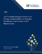 An Electrophysiological Analysis of Chronic Ethanol Effects on Synaptic Distribution and Function in Rat Hippocampus