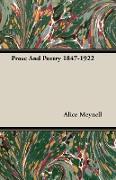 Prose and Poetry 1847-1922
