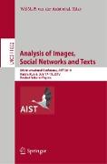 Analysis of Images, Social Networks and Texts