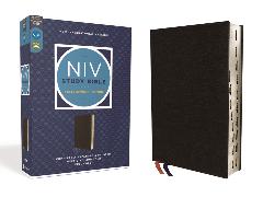 NIV Study Bible, Fully Revised Edition, Bonded Leather, Black, Red Letter, Thumb Indexed, Comfort Print