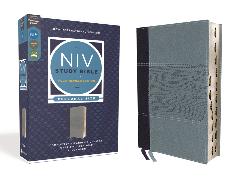 NIV Study Bible, Fully Revised Edition, Personal Size, Leathersoft, Navy/Blue, Red Letter, Thumb Indexed, Comfort Print