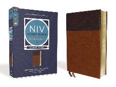 NIV Study Bible, Fully Revised Edition, Large Print, Leathersoft, Brown, Red Letter, Comfort Print