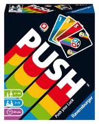 Ravensburger 26828 - Push, Unterhaltsames Kartenspiel für die ganze Familie, Risiko ab 8 Jahren, Ablegespiel für 2-6 Spieler