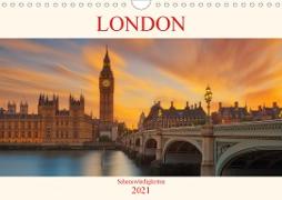 London Sehenswürdigkeiten (Wandkalender 2021 DIN A4 quer)