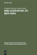 Bibliographie zu Ben Sira