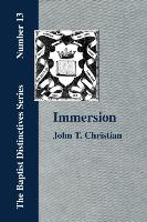 Immersion, The Act of Christian Baptism