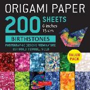 Origami Paper 200 sheets Birthstones 6" (15 cm)