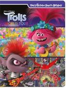 Trolls World Tour- Verrückte Suchbilder - Wimmelbuch mit tollen Lernspielen und Aufgaben - Pappbilderbuch mit 18 Seiten für Kinder ab 18 Monaten