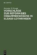 Vorschläge zur Reform des Hebammenwesens in Elsaß-Lothringen