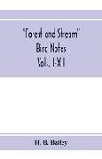 Forest and Stream bird notes. An index and summary of all the ornithological matter contained in "Forest and Stream." Vols. I-XII