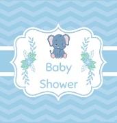 Blue baby shower guest book (Hardcover)