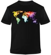 Premium-T-Shirt Welt bunt aquarell