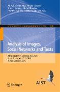 Analysis of Images, Social Networks and Texts