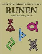 Malbücher für 2-Jährige (Runen): Dieses Buch enthält 40 farbige Seiten mit extra dicken Linien, mit denen die Frustration verringert und das Selbstver