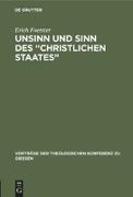 Unsinn und Sinn des ¿Christlichen Staates¿