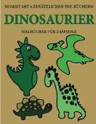 Malbücher für 2-Jährige (Dinosaurier): Dieses Buch enthält 40 farbige Seiten mit extra dicken Linien, mit denen die Frustration verringert und das Sel