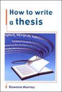 How to Write a Thesis