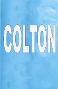 Colton: 100 Pages 6" X 9" Personalized Name on Journal Notebook