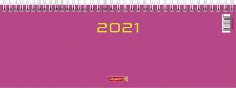 Brunnen Querterminkalender 2021, Modell 772 pink