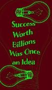 Success Worth Billions Was Once an Idea - Blank Lined Notebook 5x8