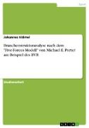Branchenstrukturanalyse nach dem "Five-Forces-Modell" von Michael E. Porter am Beispiel des BVB
