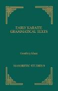 Early Karaite Grammatical Texts