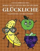 Malbuch für 4-5 jährige Kinder (Glückliche Frucht): Dieses Buch enthält 40 stressfreie Farbseiten, mit denen die Frustration verringert und das Selbst