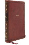 NKJV, Thinline Reference Bible, Leathersoft, Brown, Red Letter, Comfort Print