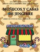 Libro de pintar para niños de 4-5 años (Muñecos y casas de jengibre)