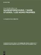 Namenforschung / Name Studies / Les noms propres. 2. Halbband+Registerband