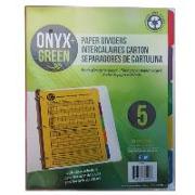 Onyx & Green Paper Dividers