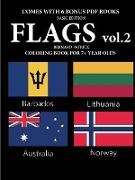 Coloring Books for 7+ Year Olds (Flags vol. 2)