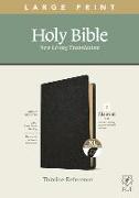 NLT Large Print Thinline Reference Bible, Filament Enabled Edition (Red Letter, Genuine Leather, Black, Indexed)