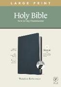 NLT Large Print Thinline Reference Bible, Filament Enabled Edition (Red Letter, Genuine Leather, Blue, Indexed)