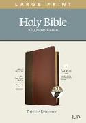 KJV Large Print Thinline Reference Bible, Filament Enabled Edition (Red Letter, Leatherlike, Brown/Mahogany, Indexed)