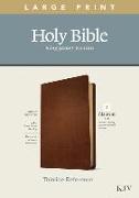 KJV Large Print Thinline Reference Bible, Filament Enabled Edition (Red Letter, Genuine Leather, Brown)