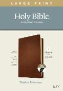 KJV Large Print Thinline Reference Bible, Filament Enabled Edition (Red Letter, Genuine Leather, Brown, Indexed)
