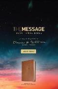 The Message Devotional Bible, Large Print (Leather-Look, Brown)