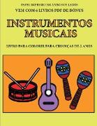 Livro para colorir para crianças de 2 anos (Instrumentos musicais)