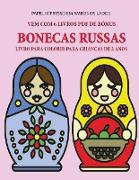 Livro para colorir para crianças de 2 anos (Bonecas Russas)